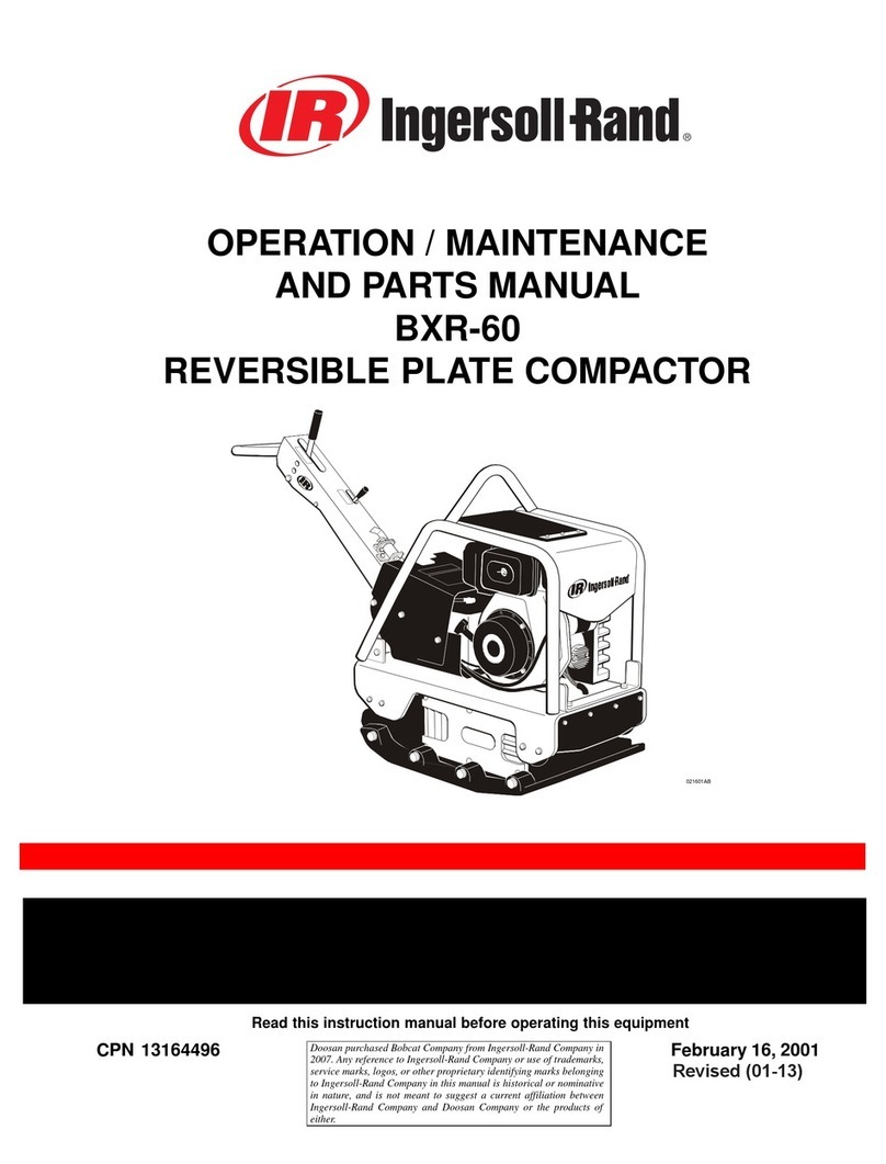 Ingersoll-Rand BXR-60 Instruction manual for Installation / Operation / Maintenance / Parts Ingersoll-Rand BXR-60 Instruction manual for Installation / Operation / Maintenance / Parts