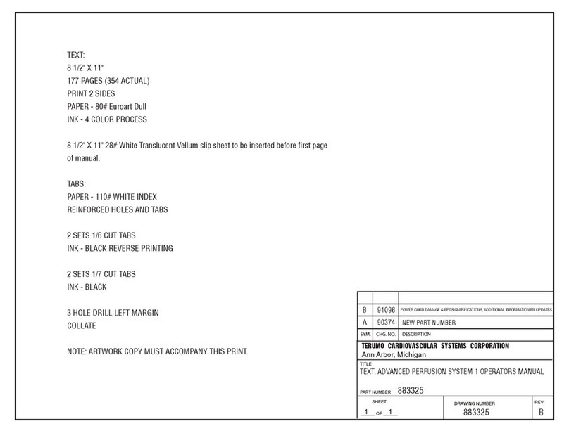 Terumo Advanced Perfusion System 1 Operator's manual