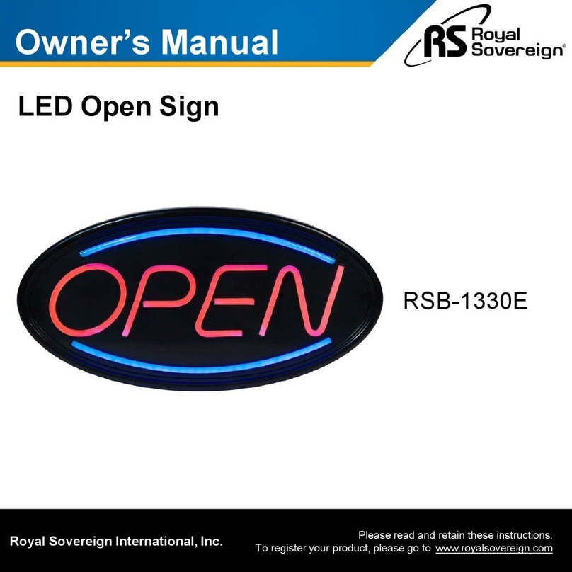 Royal Sovereign RSB-1330E owner's manual