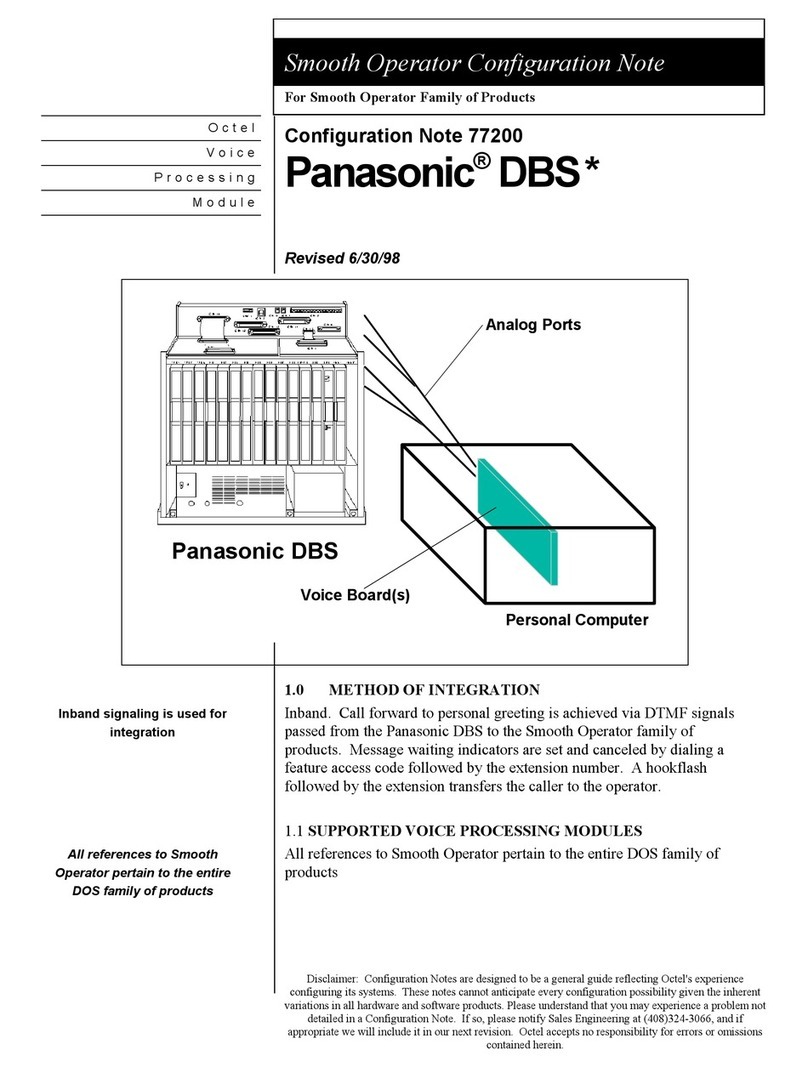 Panasonic DBS Configuration note