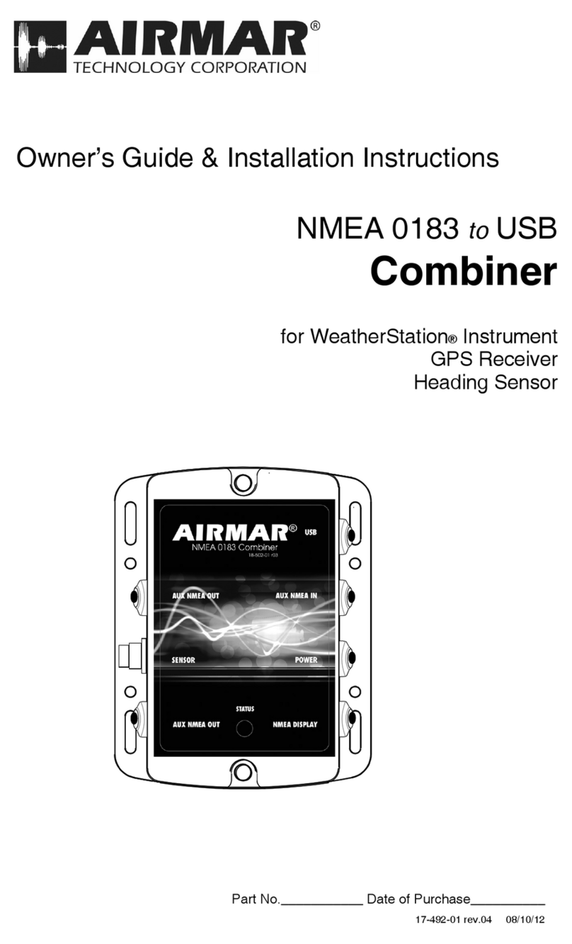 Airmar NMEA 0183 to USB Combiner Owner's guide & installation instructions