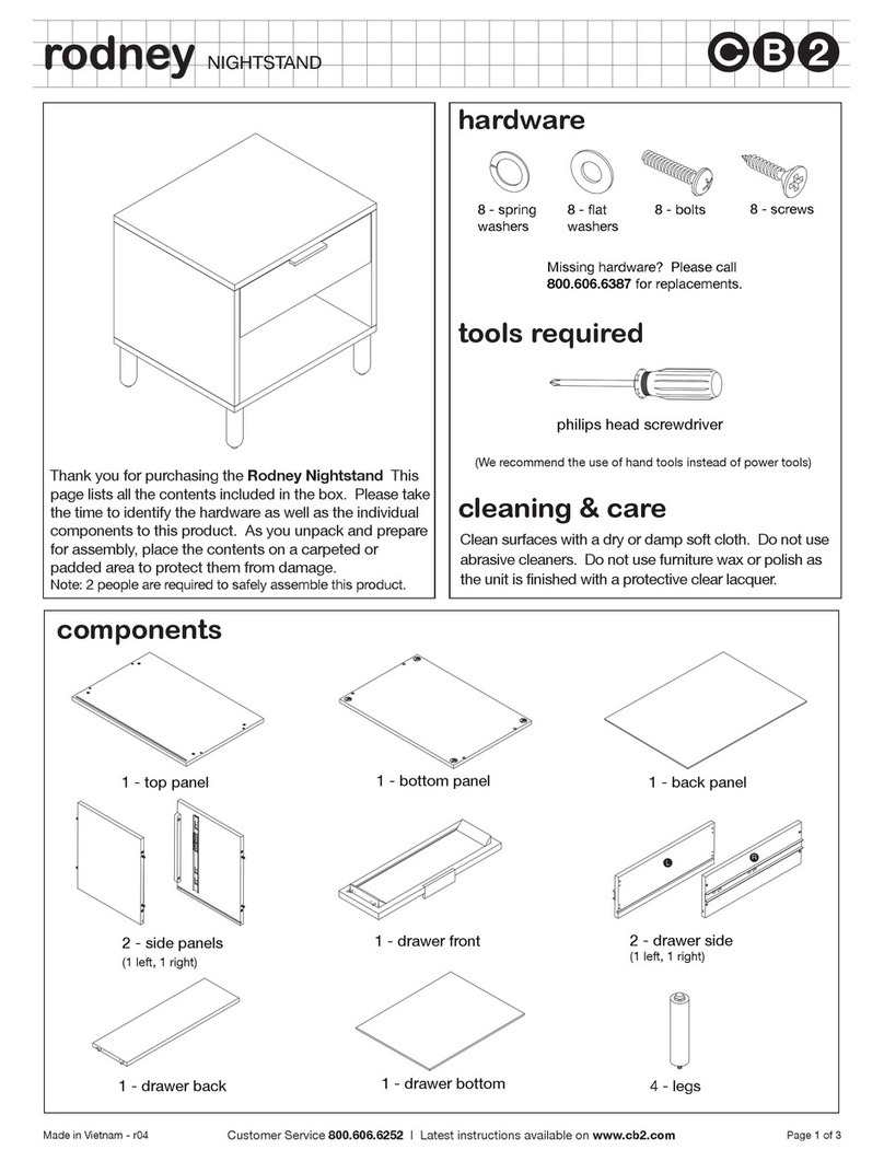 CB2 Rodney Nightstand Assembly instructions