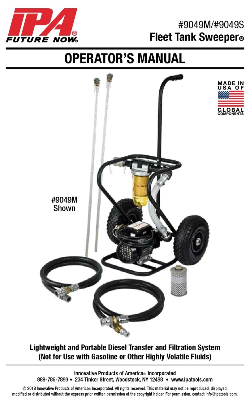 iPA 9049M Fleet Tank Sweeper Operator's manual