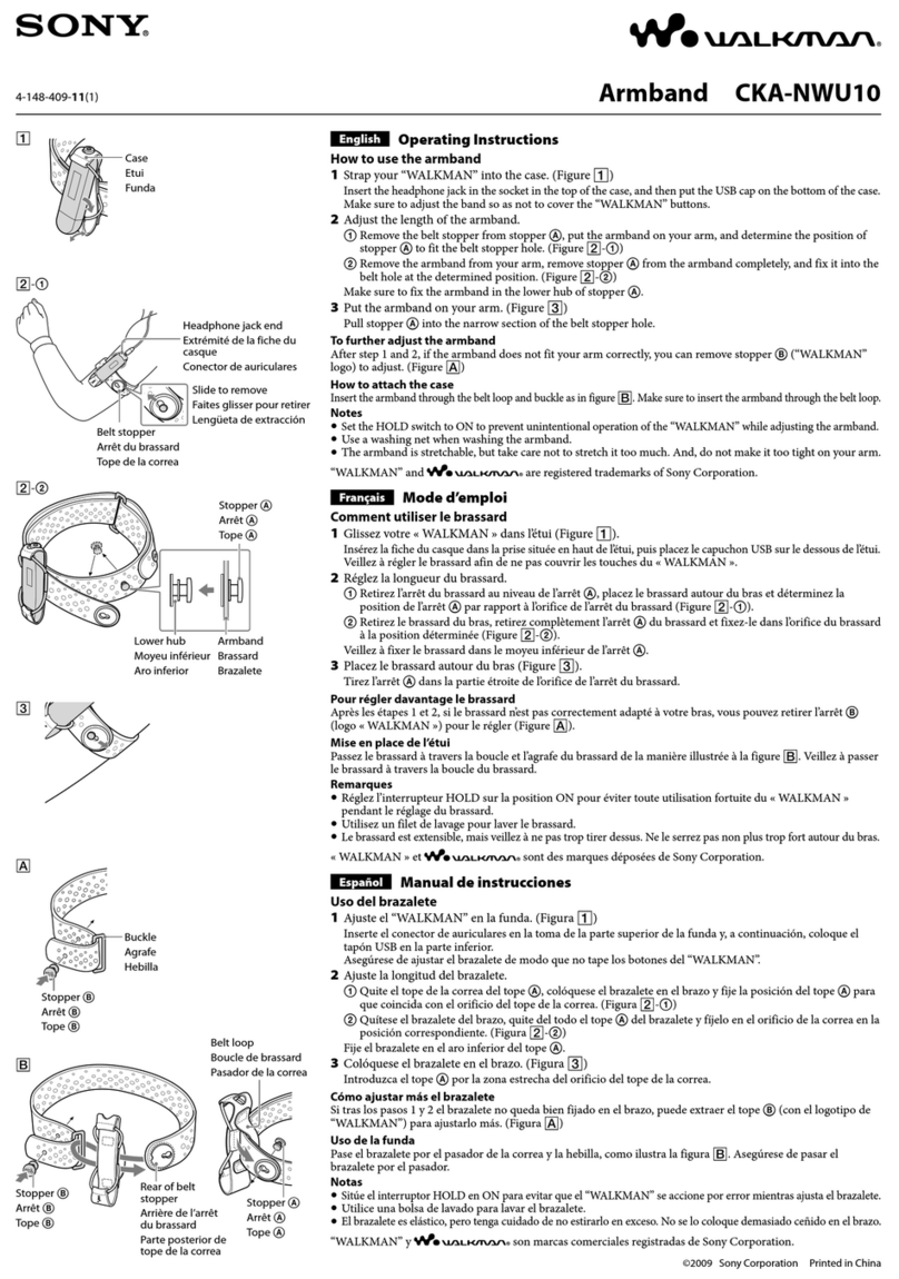 Sony WALKMAN CKA-NWU10 User manual Sony WALKMAN CKA-NWU10 User manual