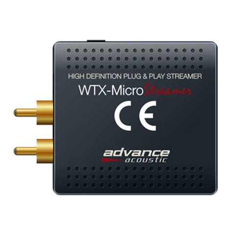 Advance acoustic WTX-MicroStream User manual