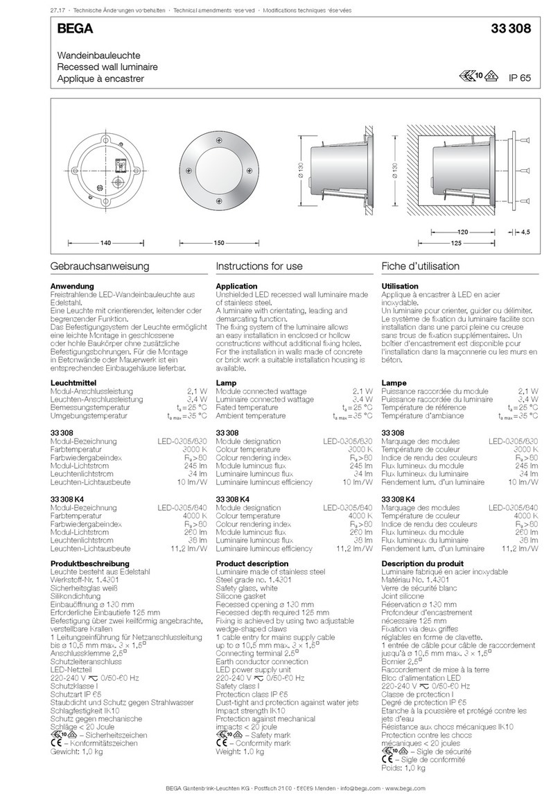 BEGA 33 308 User manual