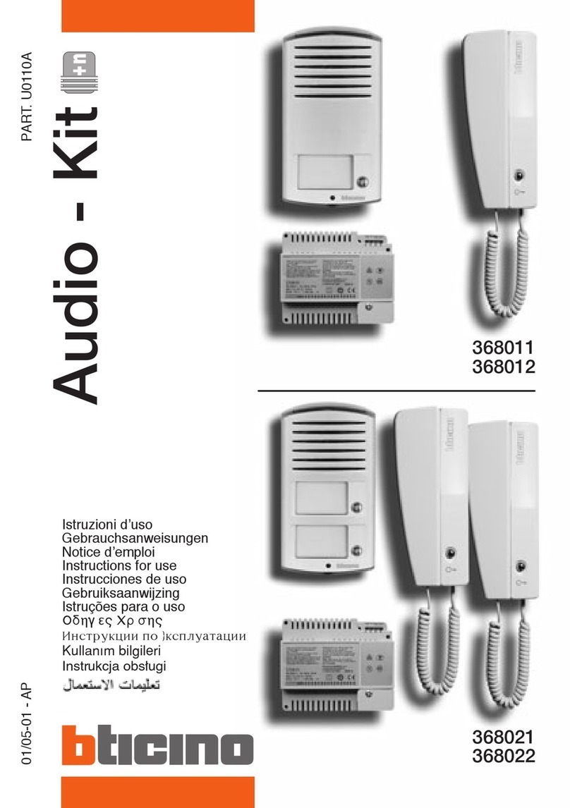 Bticino 368011 User manual