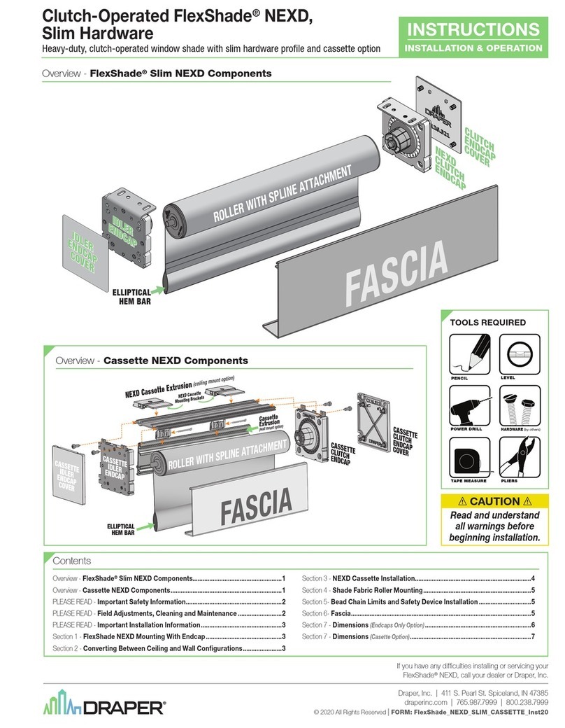 Draper FlexShade Slim NEXD Installation instructions