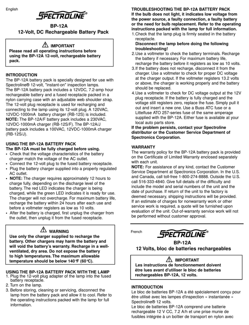 Spectroline BP-12A manual
