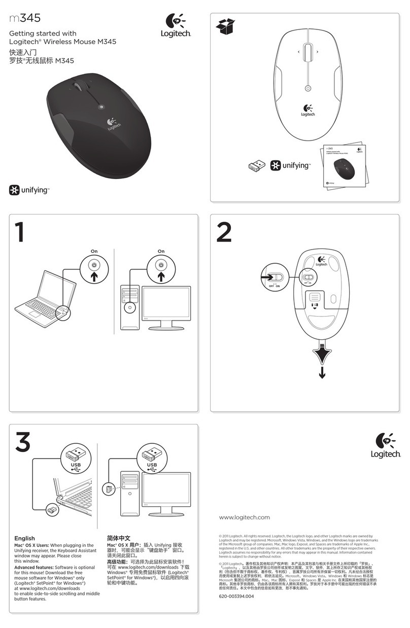 Logitech M345 User manual Logitech M345 User manual