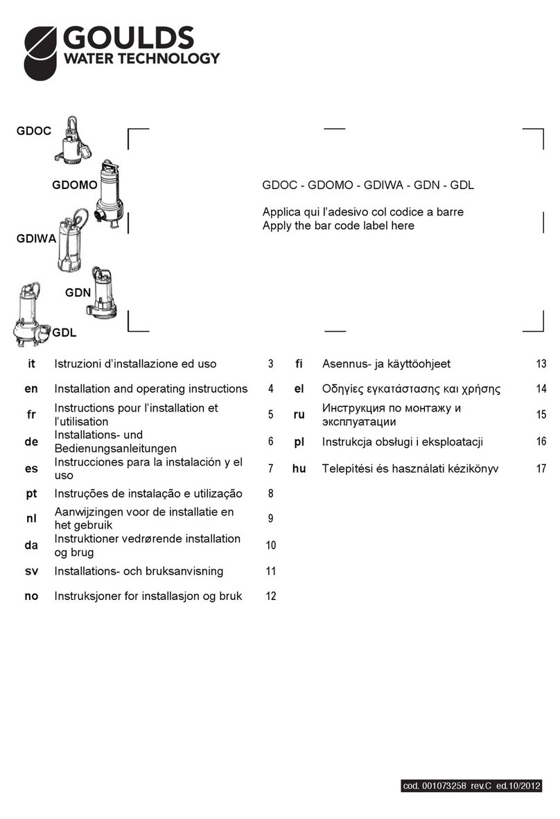 Goulds GDOC User manual