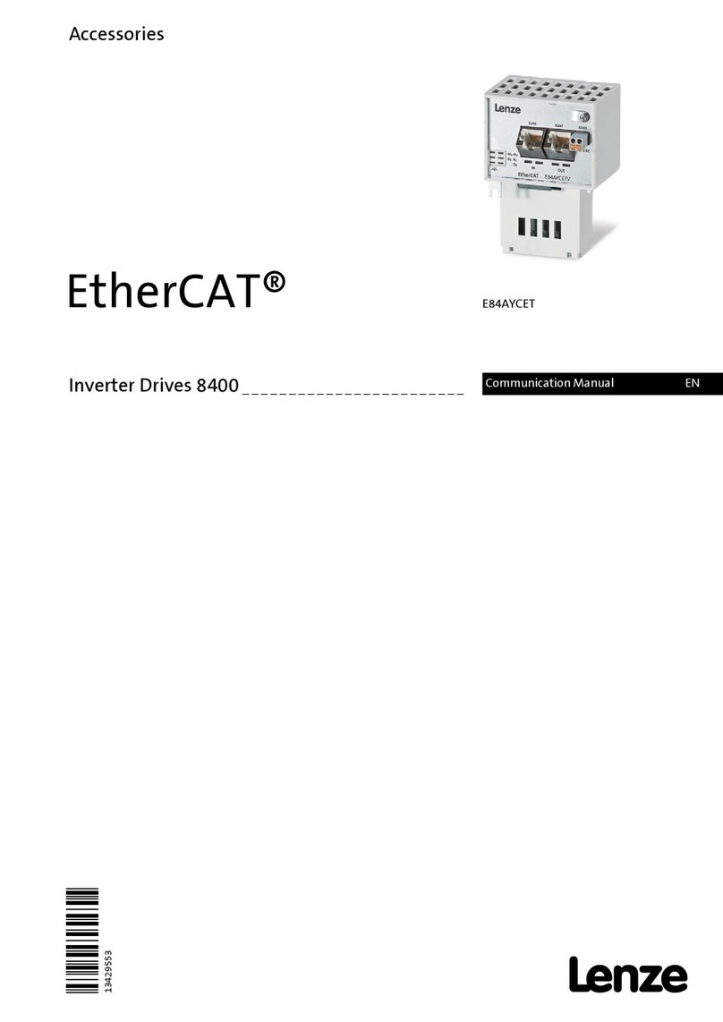Lenze EtherCAT E84AYCET Communications manual