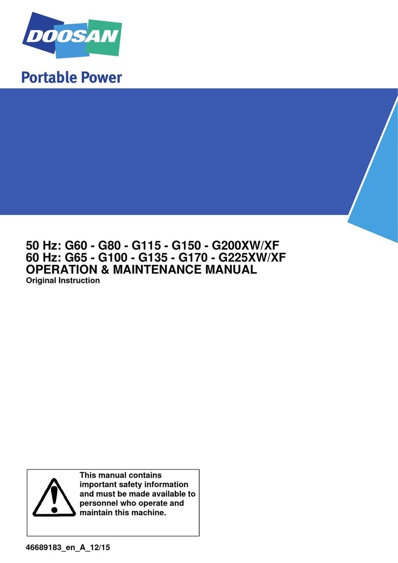 Doosan G60XW/XF Operation & maintenance manual