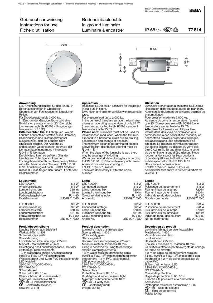BEGA 77 814 User manual