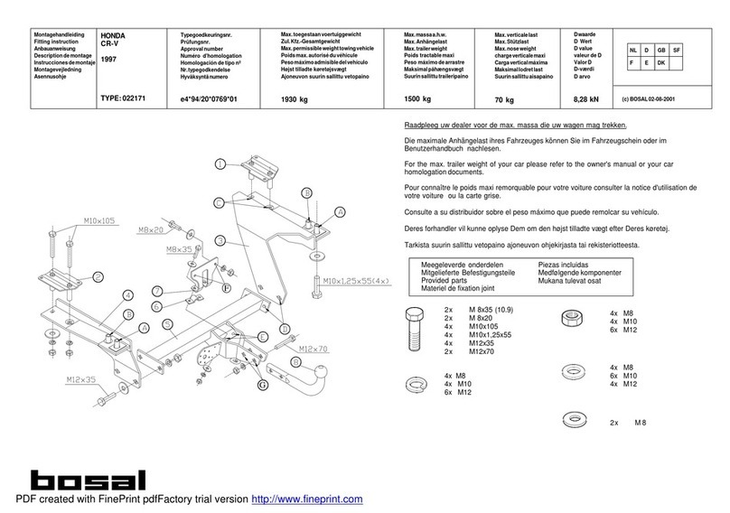 bosal 022171 Fitting instructions bosal 022171 Fitting instructions