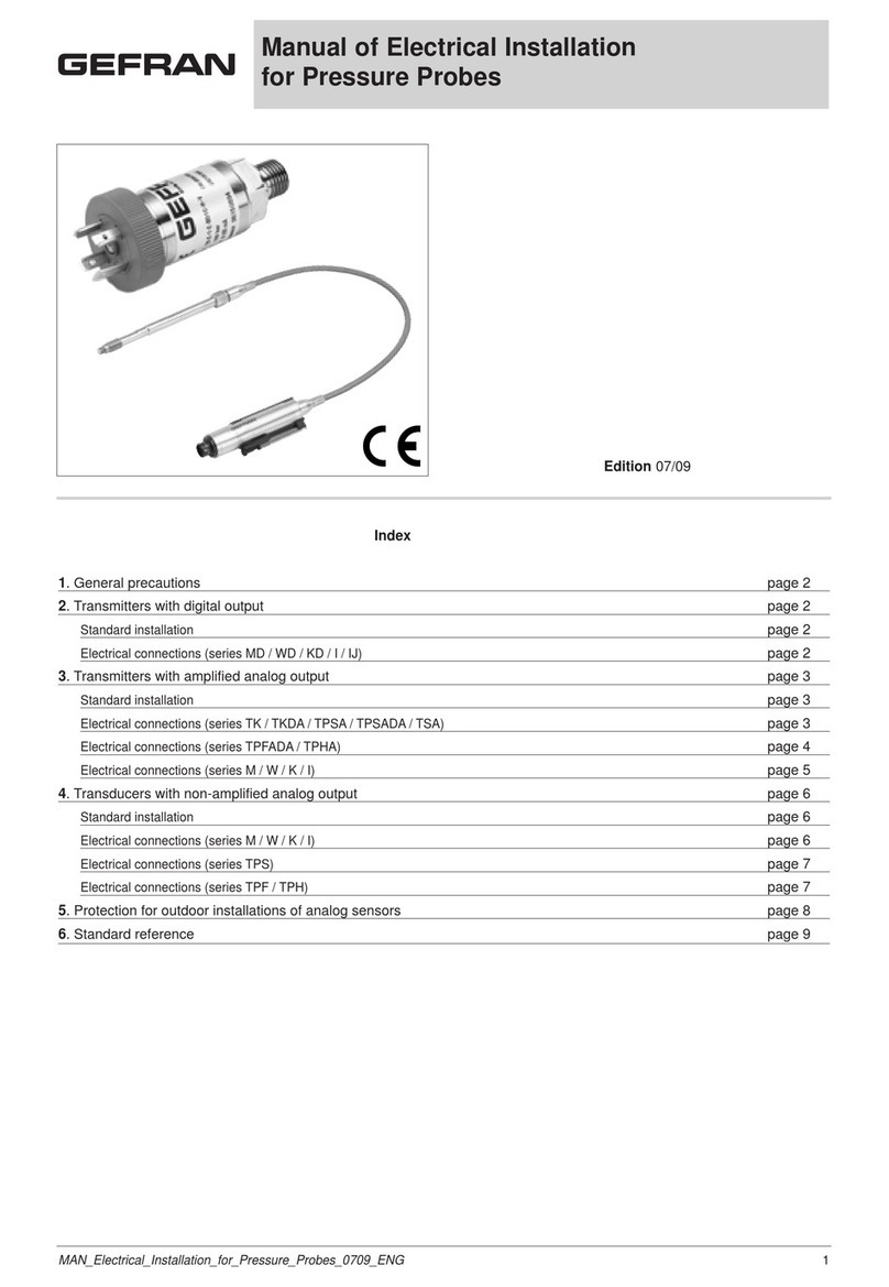 gefran MD Series Manual of Electrical Installation