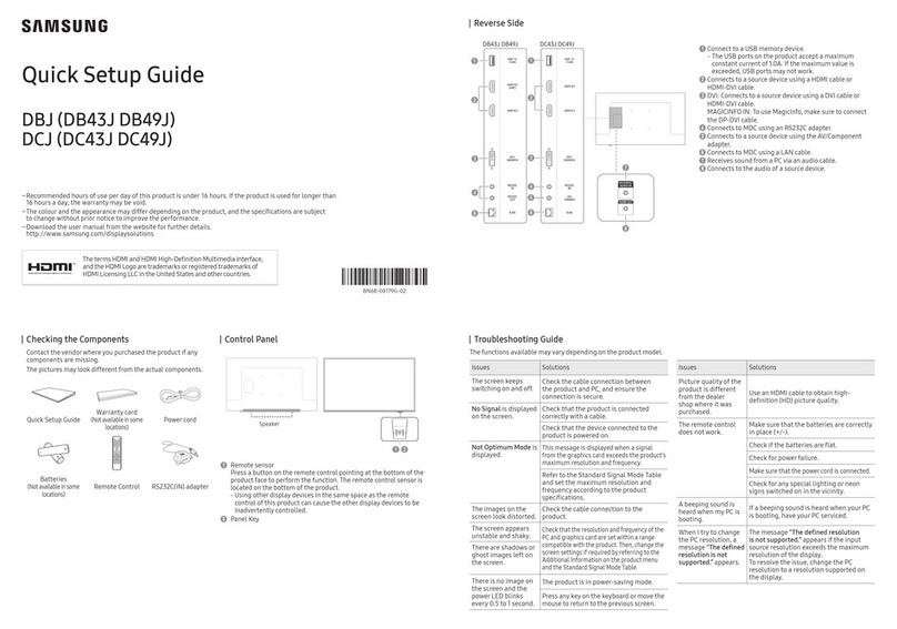 Samsung DBJ Series User manual