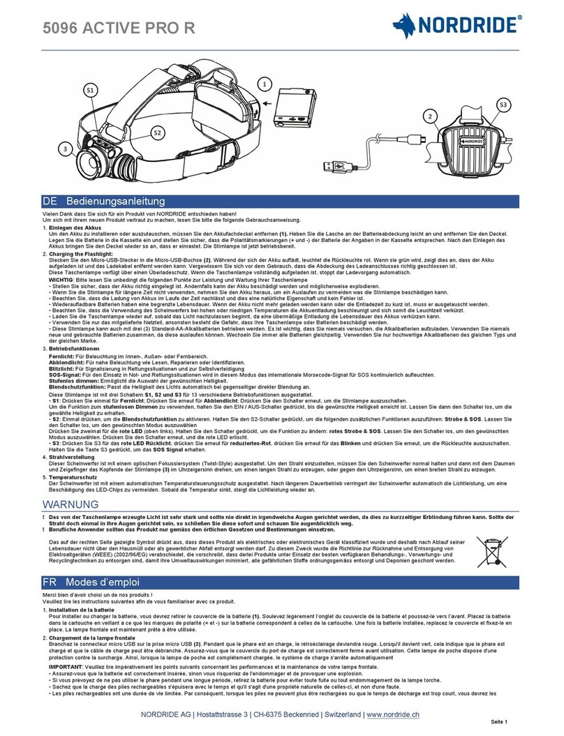NORDRIDE ACTIVE PRO R operating instructions