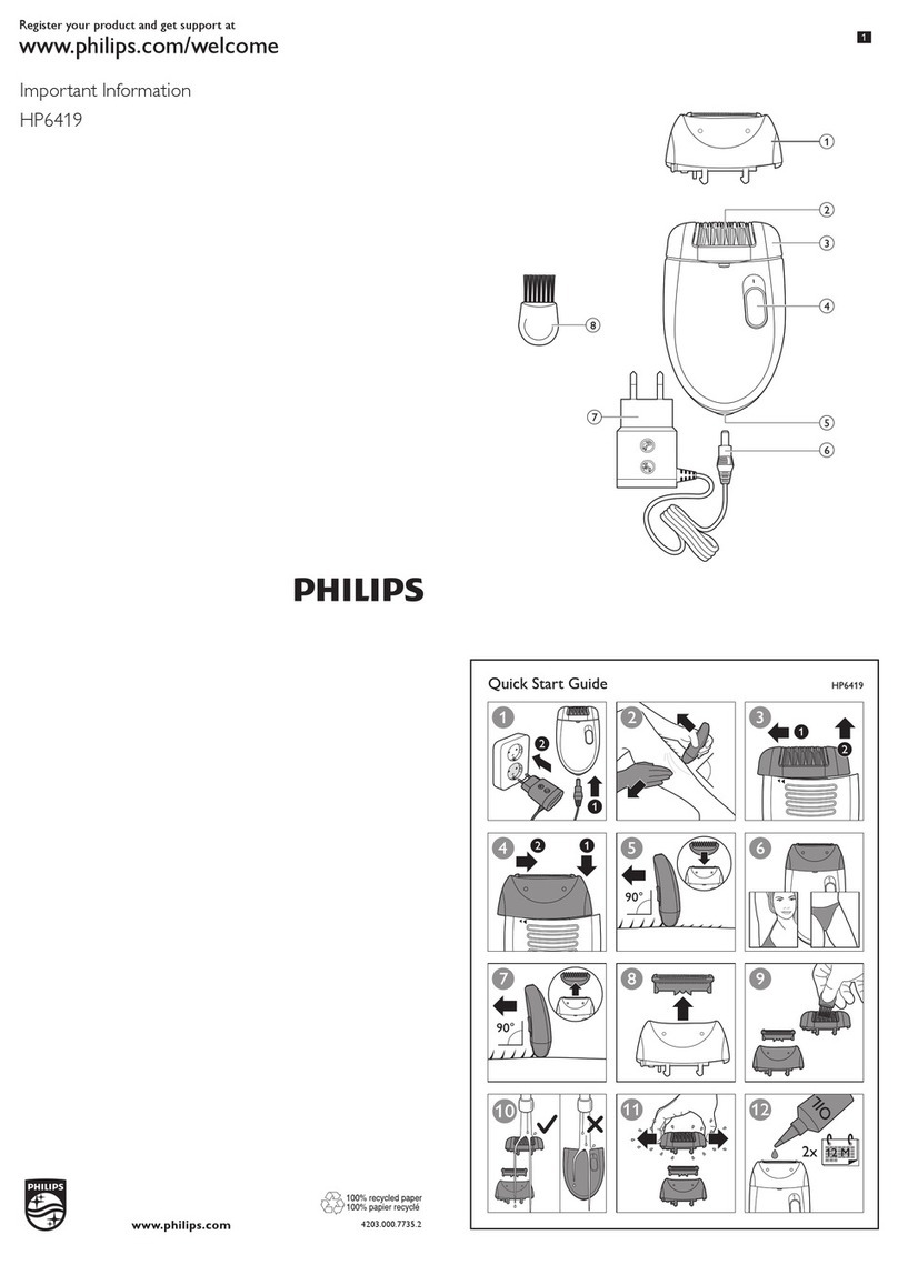 Philips HP6419 quick start guide