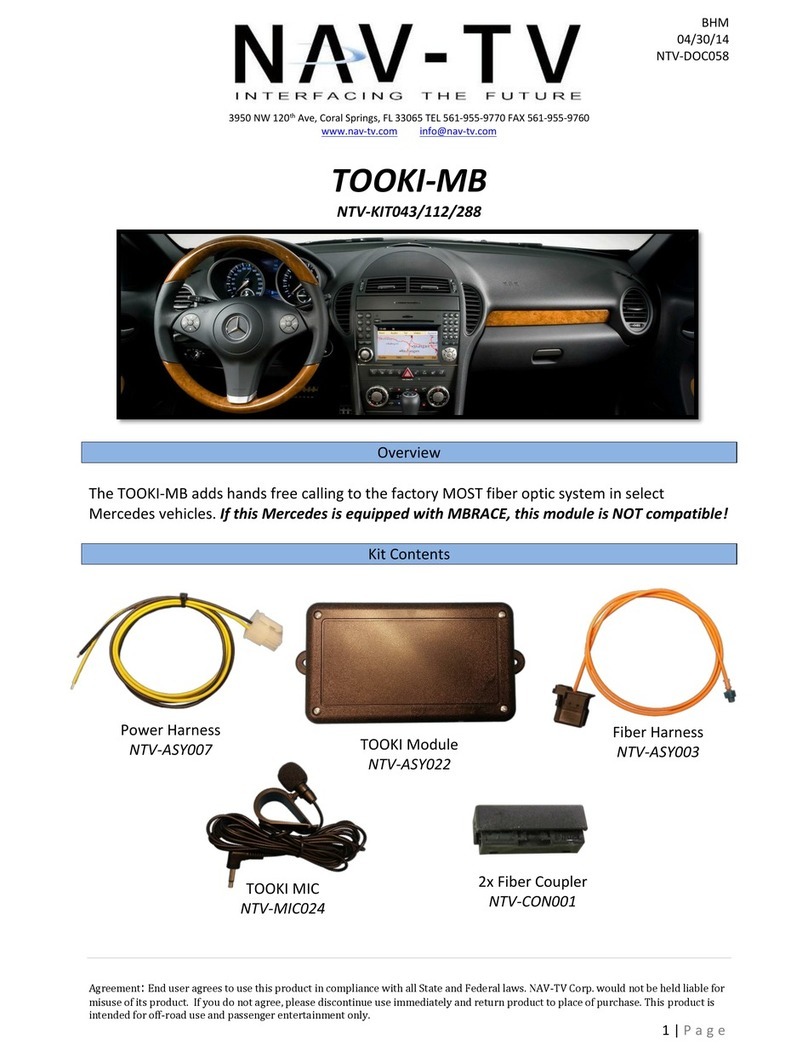 Nav TV TOOKI-MB User manual Nav TV TOOKI-MB User manual