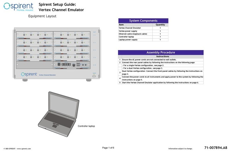Spirent Vertex Channel Emulator User manual