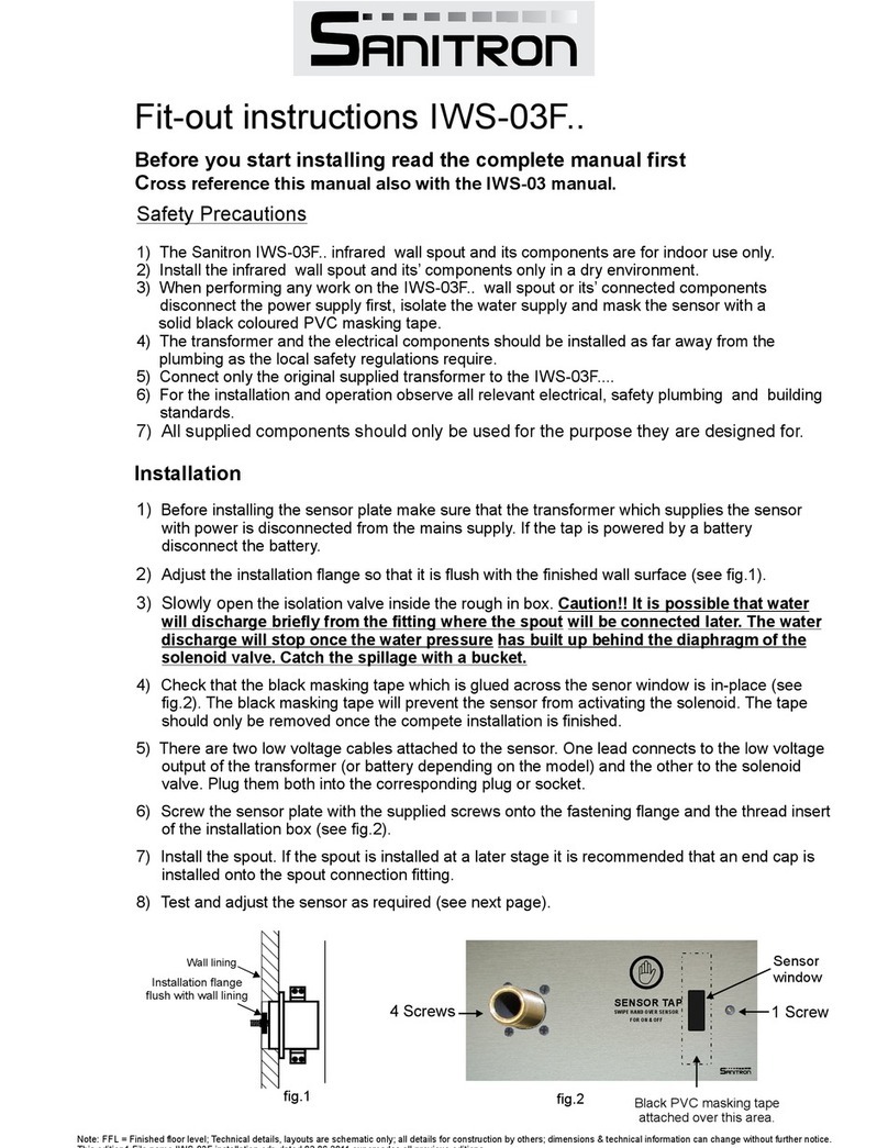 Sanitron IWS-03F Series Fit-out instructions