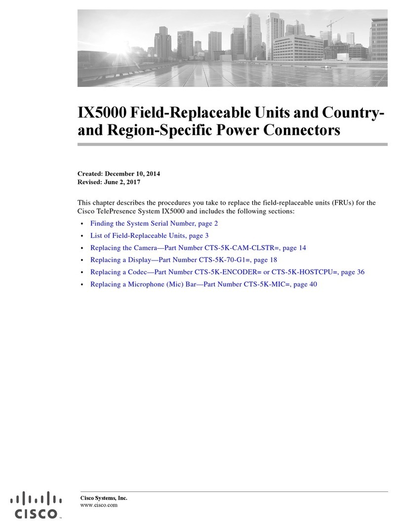 Cisco TelePresence IX5000 User manual Cisco TelePresence IX5000 User manual