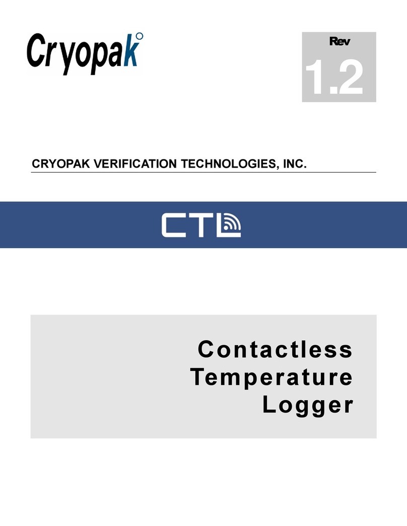 Cryopak Contactless Temperature Logger Operating and maintenance manual