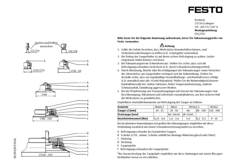 Festo ESG Series Assembly instructions