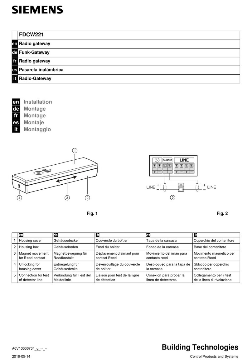 Siemens FDCW221 User manual