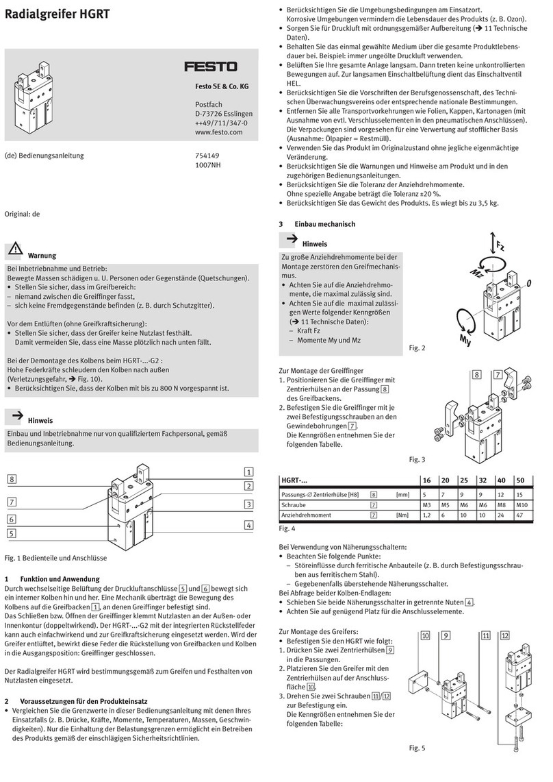 Festo HGRT Series operating instructions