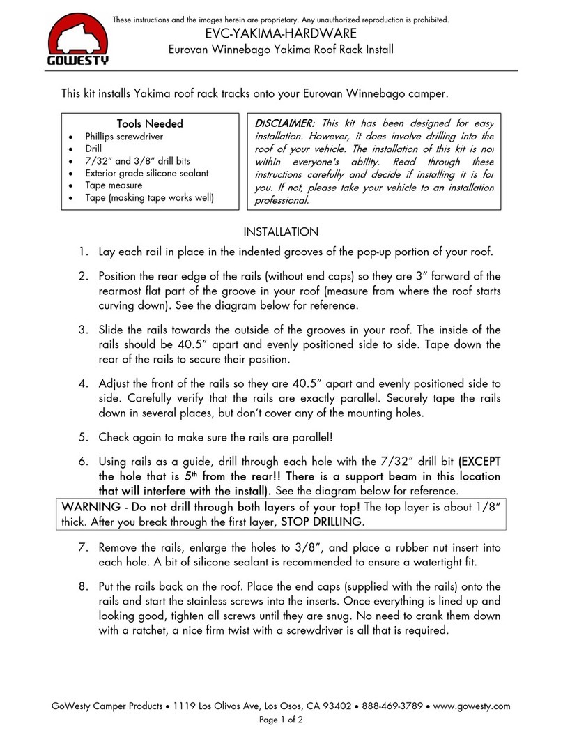 GOWESTY Yakima User manual