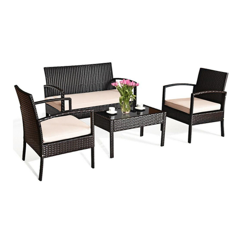 Costway Patio Cream Rattan Sofa Set HW63215 user manual Costway Patio Cream Rattan Sofa Set HW63215 user manual