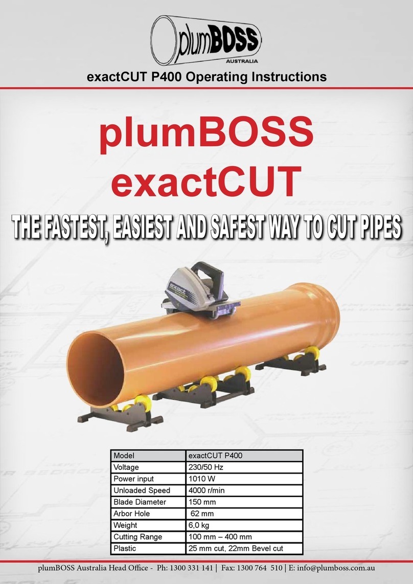 plumBOSS exactCUT P400 User manual