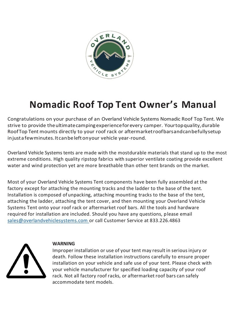 Overland Vehicle Systems Nomadic owner's manual Overland Vehicle Systems Nomadic owner's manual
