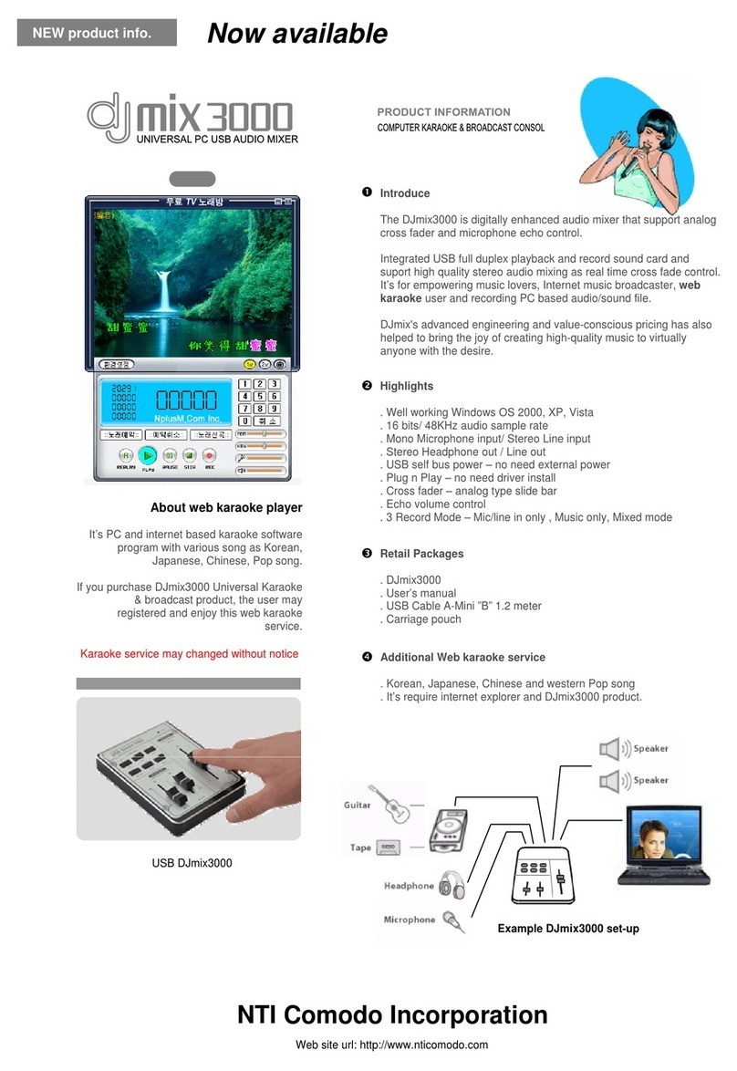 NTI Comodo DJmix3000 Product information
