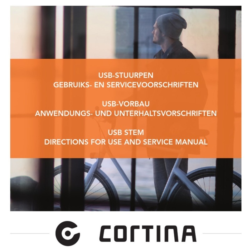 CORTINA USB STEM DIRECTIONS FOR USE AND SERVICE MANUAL