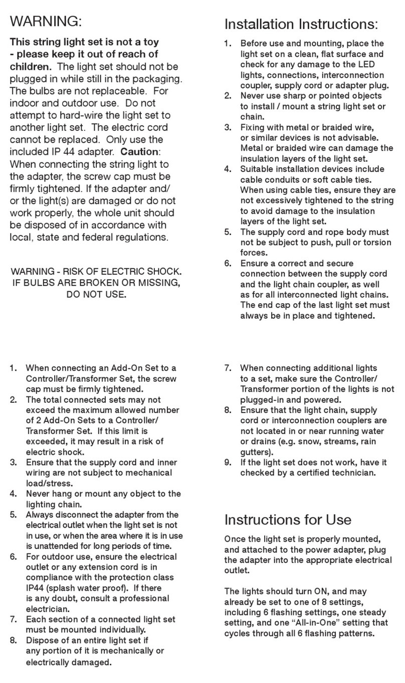 Novolink LED String Lights Instructions for use