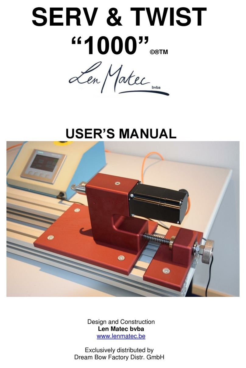 Len Matec SERV & TWIST 1000 user manual