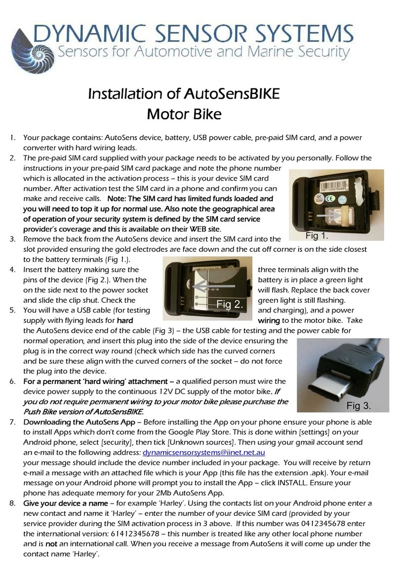 Dynamic Sensor Systems AutoSensBIKE Installation