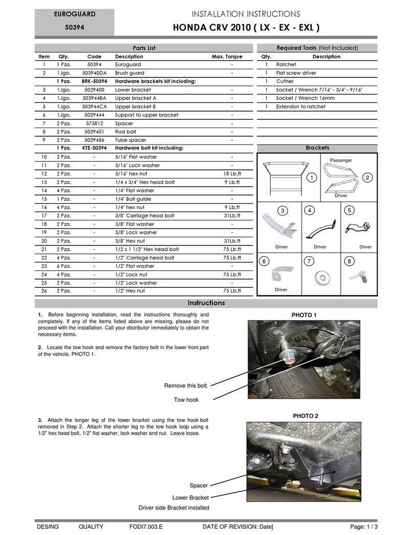 EUROGUARD 50394 installation instructions EUROGUARD 50394 installation instructions