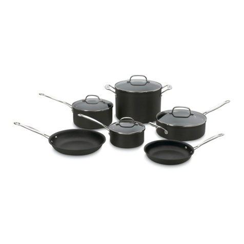 Cuisinart Conical Hard Anodized Induction Cookware Use and care guide