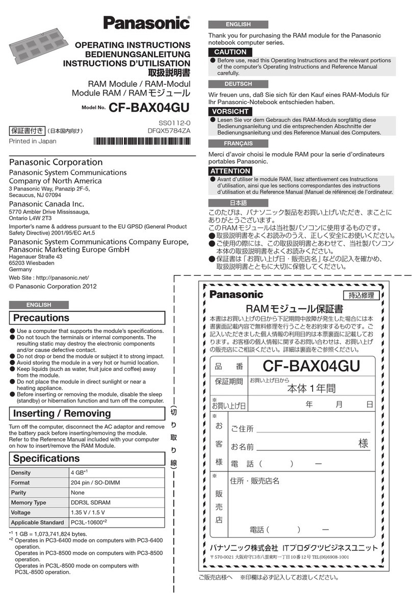 Panasonic CF-BAX04GU User manual