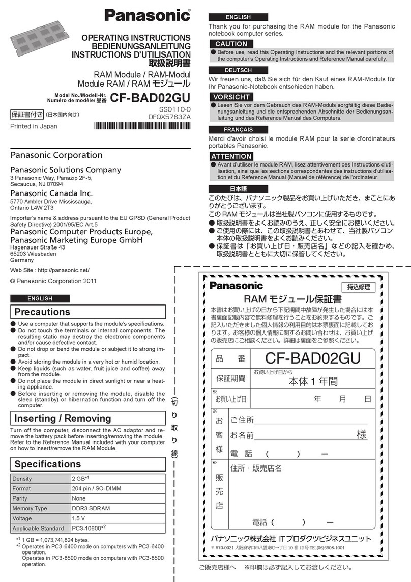 Panasonic CF-BAD02GU User manual