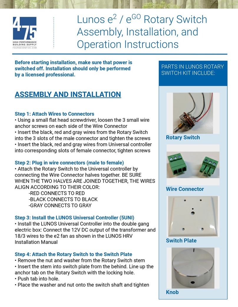 475 Lunos E2 Assembly, installation and operation instructions 475 Lunos E2 Assembly, installation and operation instructions