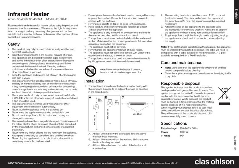 Clas Ohlson JE-F04/F instruction manual