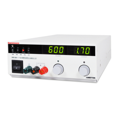 Ametek Sorensen XHR Series User manual