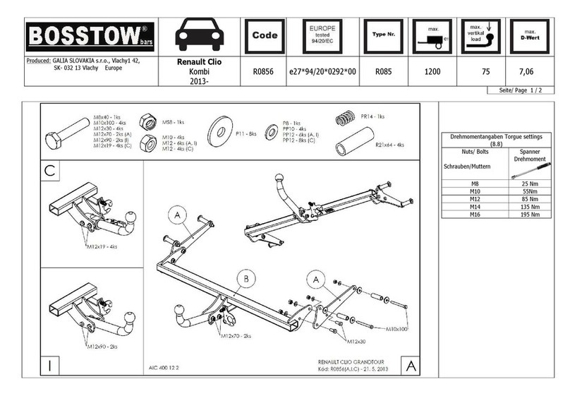 BOSSTOW R0856 manual