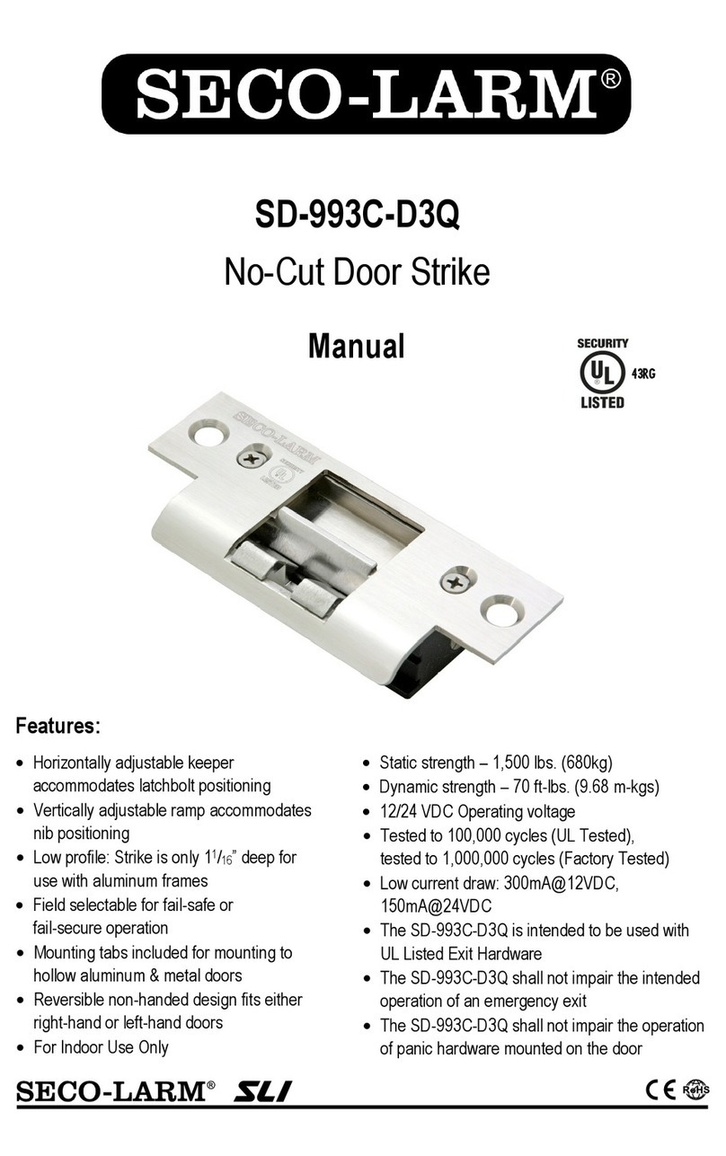 SECO-LARM SD-993C-D3Q manual