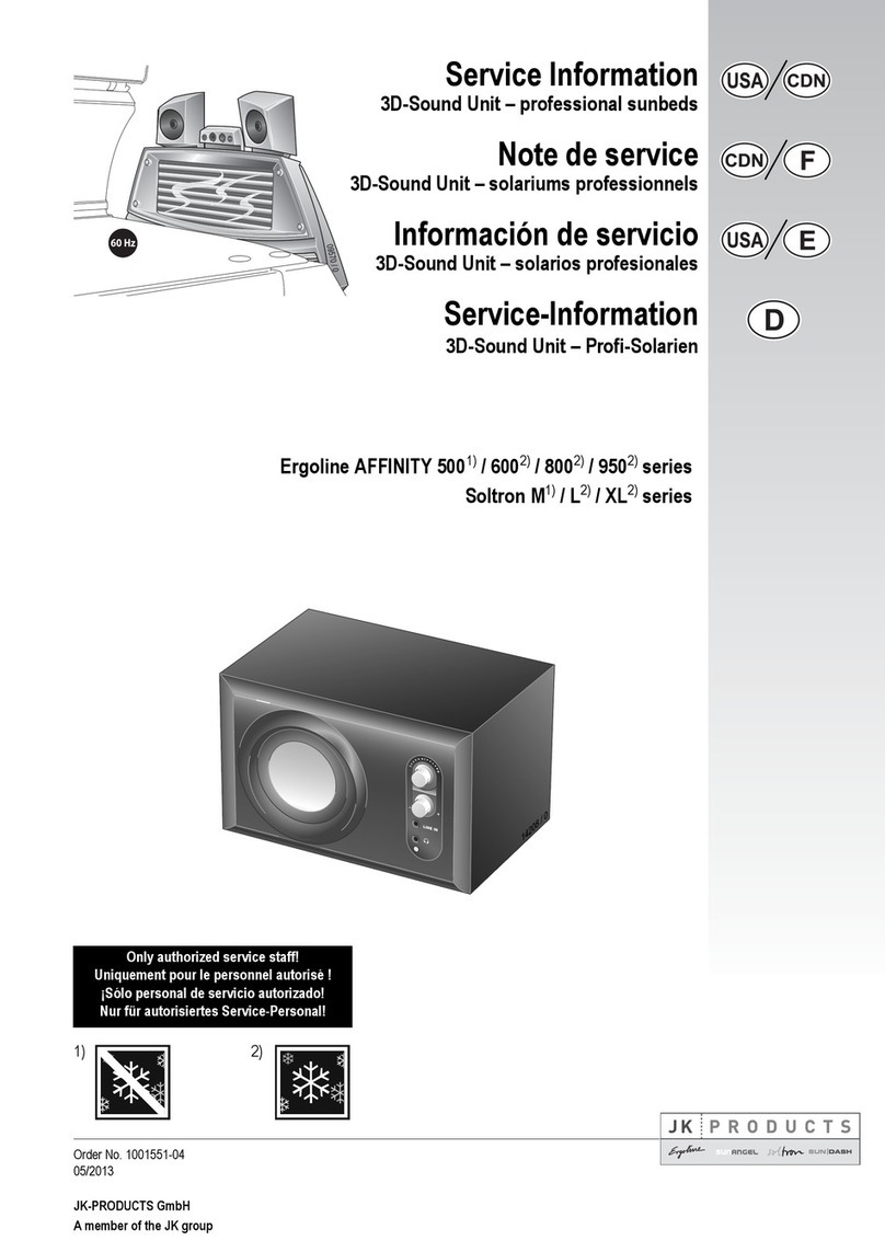 JK-Products Ergoline AFFINITY 500 Series Service information
